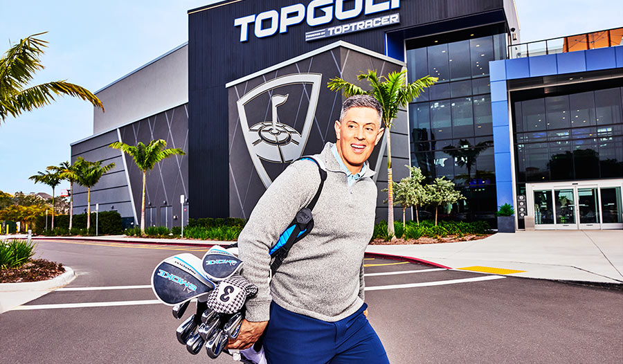 Players and Food at Topgolf Event