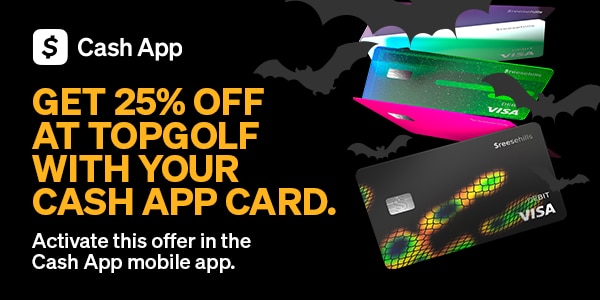 Get 25% off at Topgolf with Your Cash App Card