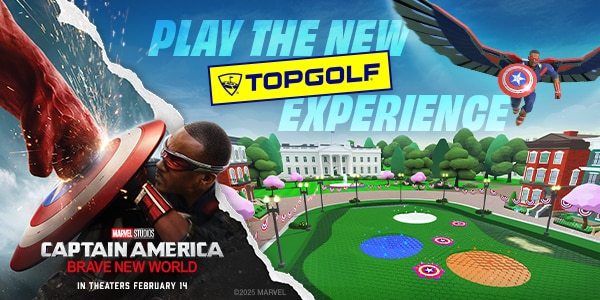 Play the New Topgolf Experience | Marvel Studios Captain America Brave New World