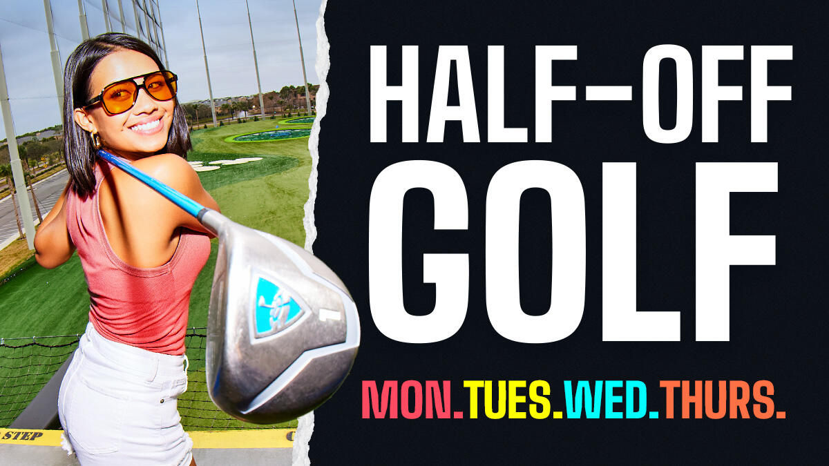 Half-Off Golf Monday Thru Thursday