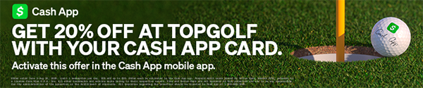Get 20% Off at Topgolf with Cash App