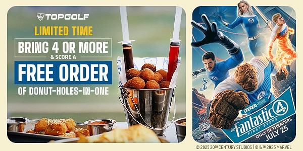 Bring 4 or more & score a FREE ORDER of donut holes in one!